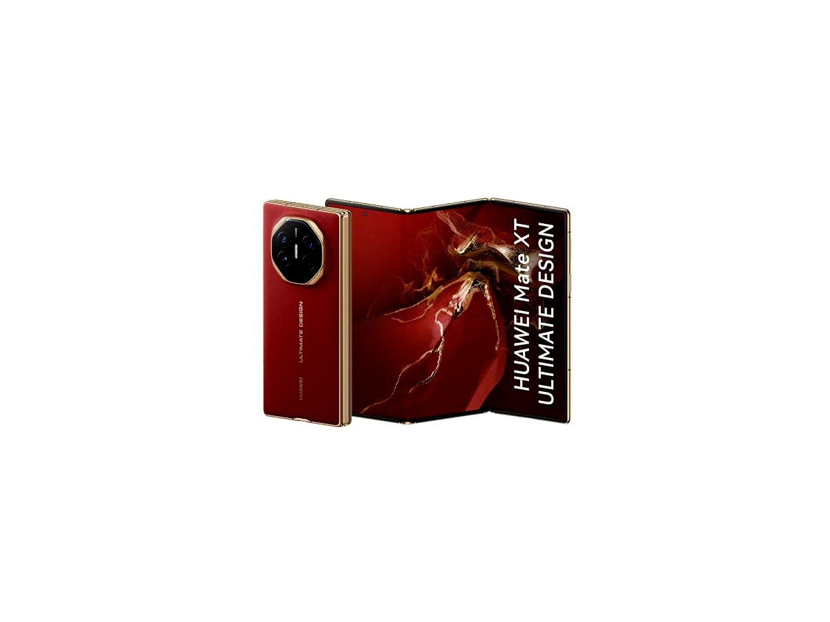 Smartphone, HUAWEI Mate XT ULTIMATE DESIGN, Celular 16GB+1TB, Design Fino com Três Dobras, Tela HUAWEI X-True de Alta Resolução de 10,2 polegadas, Câmera XMAGE de Ultra Abertura, Vermelho