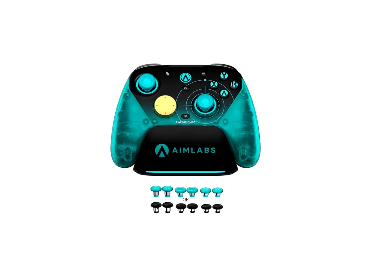 GameSir G7 Pro 8K PC Controle Gamer Sem Fio 8000Hz 2.4G Bluetooth USB Hall Effect TMR Sticks Controle para PC Switch Android iOS Gamepad Profissional eSports - Aimlabs Edition
