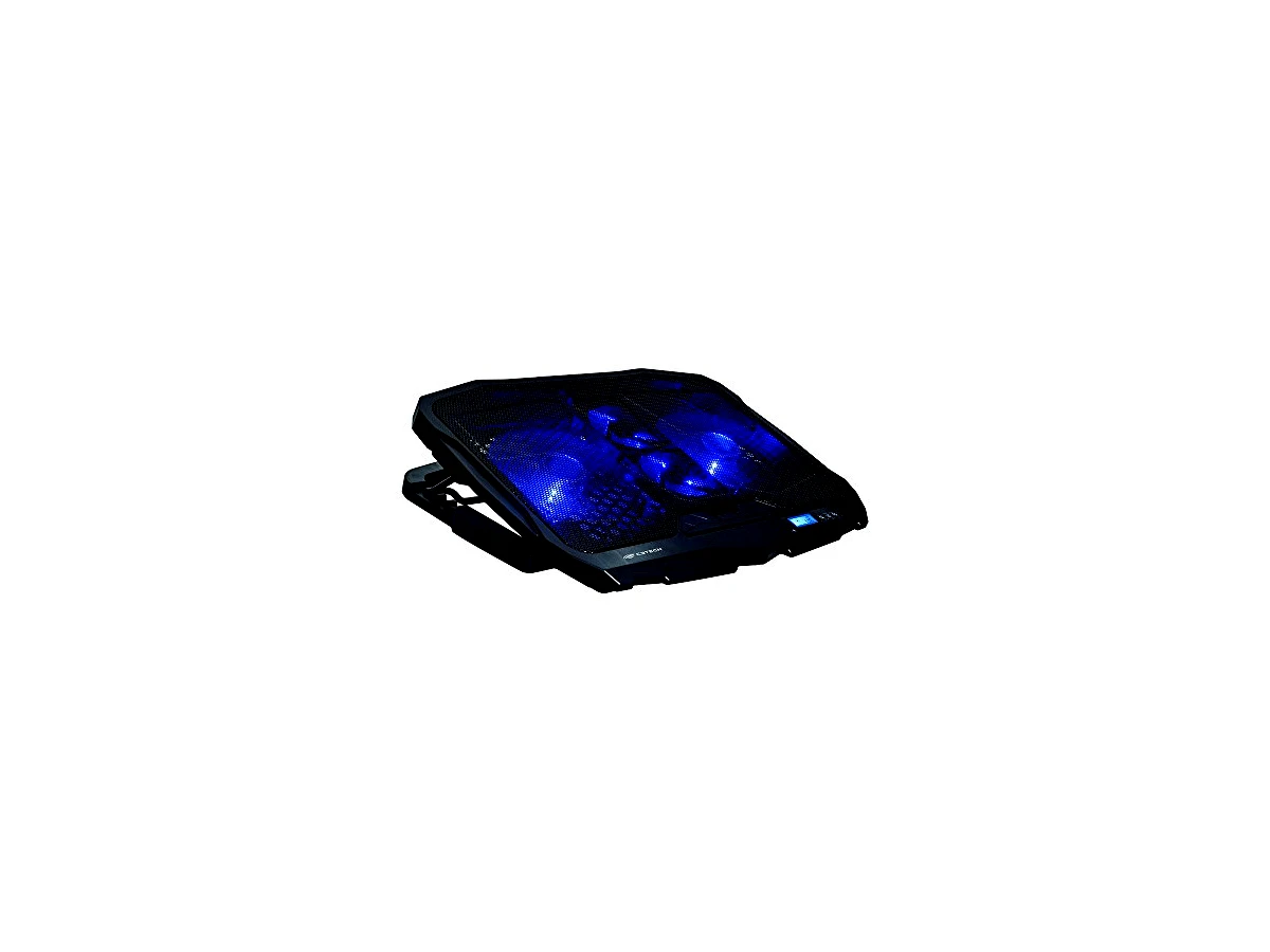 C3Tech Base para notebook Gamer NBC-100BK 17,3" Refrigerada, 4 Ventiladores, Led Azul, controle de velocidade, regulagem de altura em 5 posições, Display digital em LCD