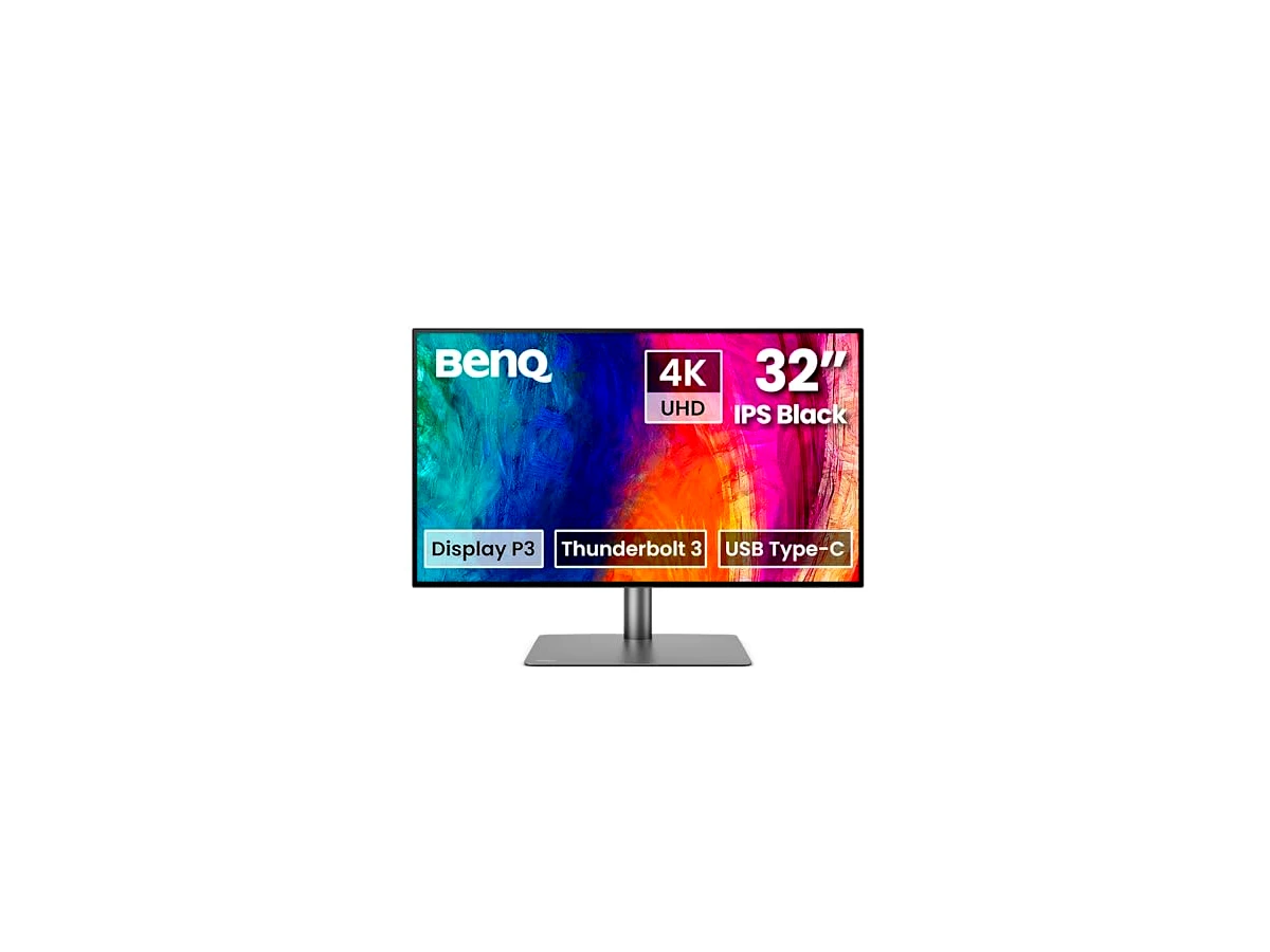 BenQ PD3225U 32 polegadas 4K IPS Preto UHD Thunderbolt Monitor para MacBook, AQCOLOR, 98% P3, 100% sRGB e Rec.709, DeltaE ≤2, Calibração de fábrica, USB-C 85W, Hub USB, conectividade em cadeia, KVM