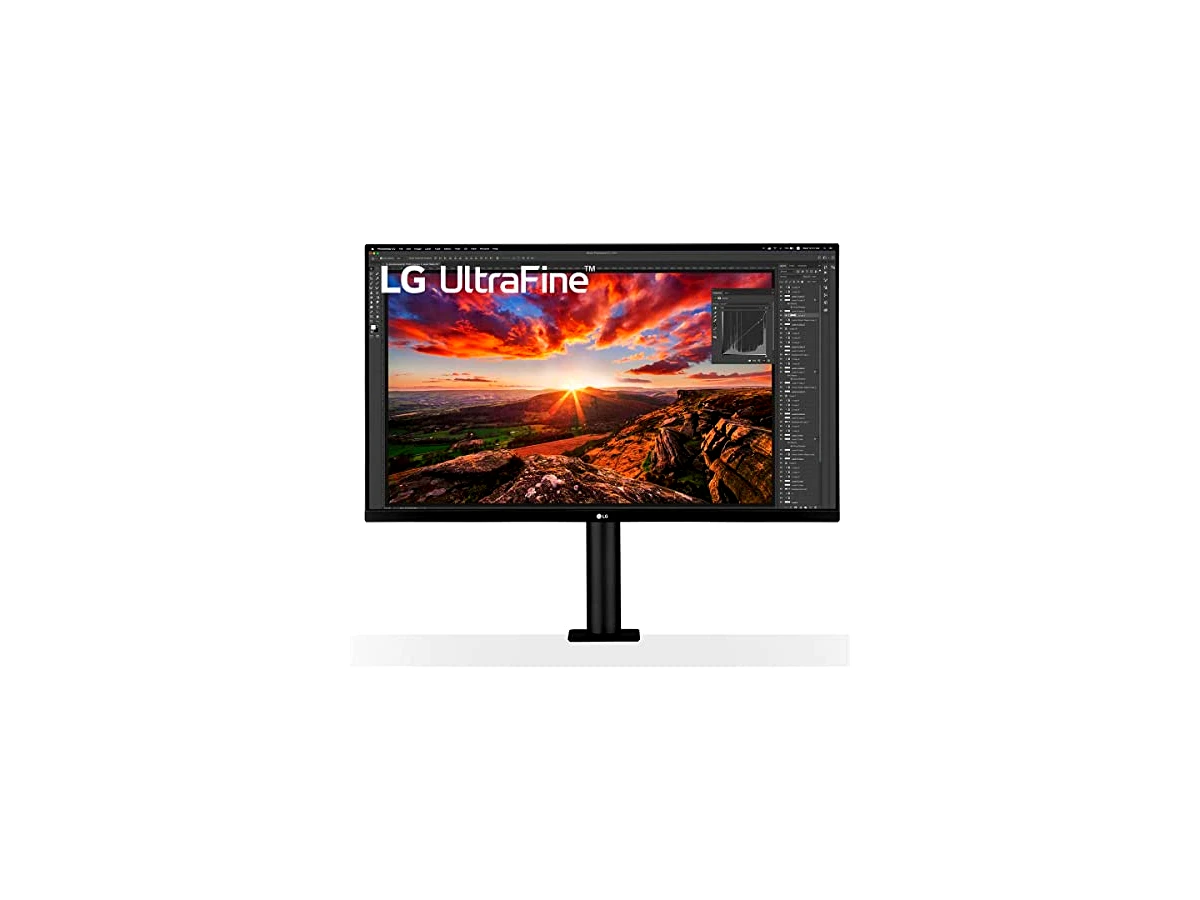LG 32N880-B 32" Display Ultrafino Ergo UHD 4K Ips Display Com Compatibilidade Hdr 10 E Conectividade USB Type-C, Preto