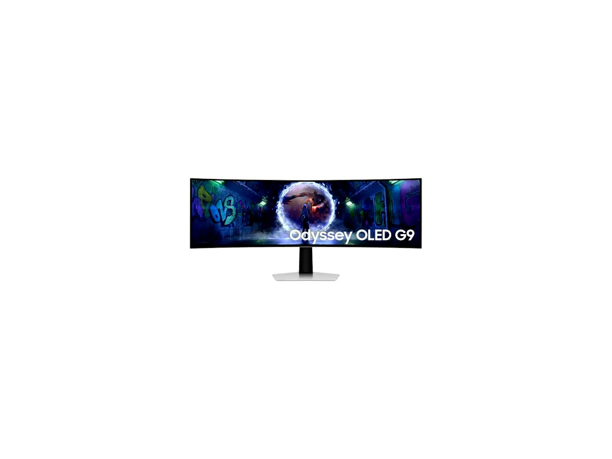 Monitor Samsung Odyssey OLED G9 49", DQHD, 240Hz, 0.03ms, ajuste de altura, G-sync, FreeSync Premium Pro, DP, HDMI, Micro HDMI, prata