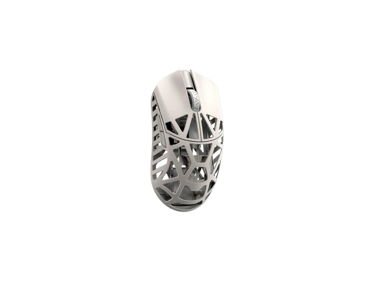 KEEBMONKEY Mouse para jogos sem fio WLMOUSE Beast X Max – Taxa de sondagem de 8 KHz, liga de magnésio de 42 g, sensor PAW3950HS, interruptores DPI, OM e TTC personalizáveis P2 (branco leite)
