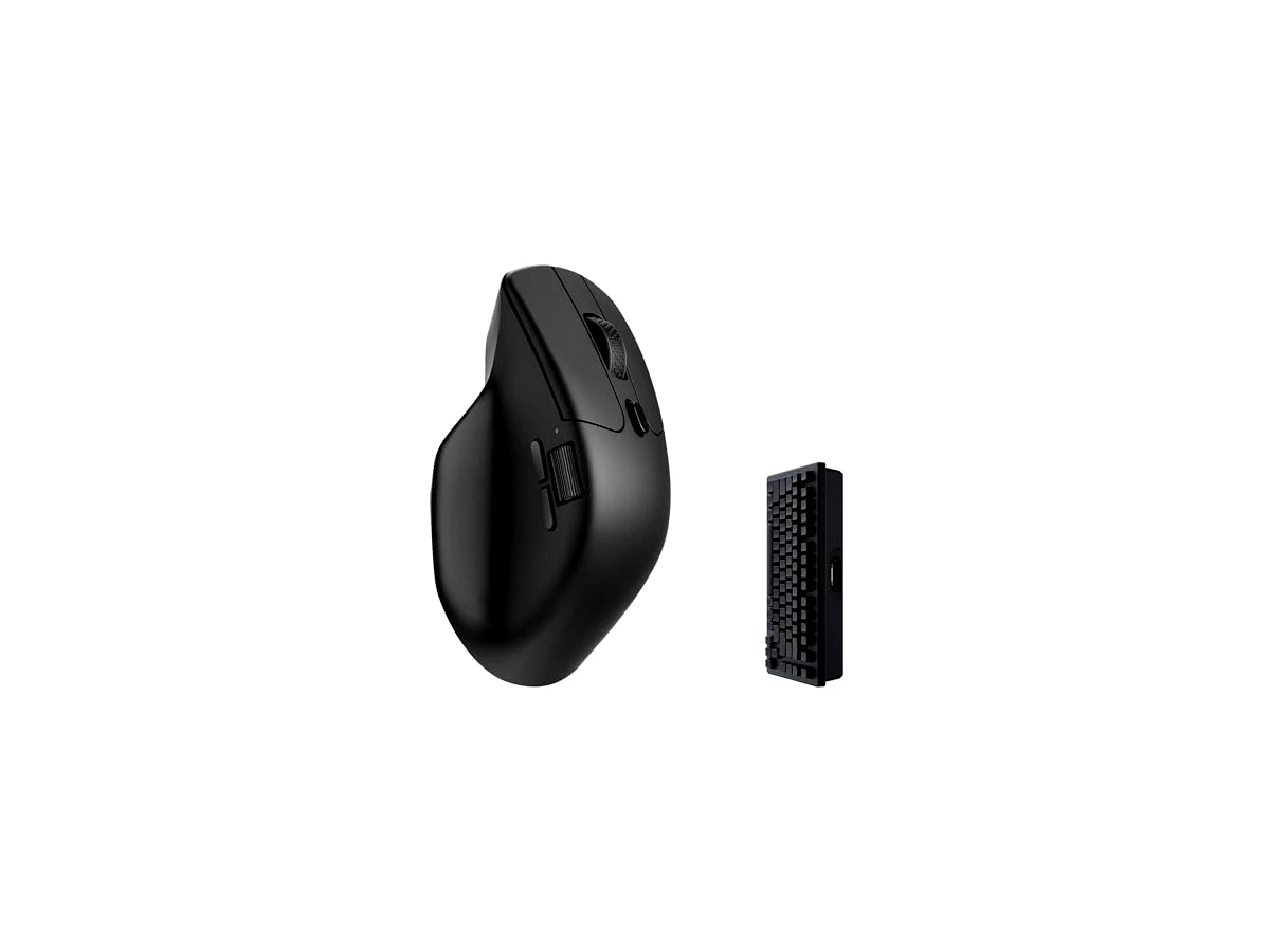 Keychron Mouse óptico M6 4000 Hz Bluetooth sem fio 5,1/2,4 GHz/com fio, leve, 78 g, programável, PixArt 3395 com até 26K DPI/650 IPS para Windows Mac Linux - Preto