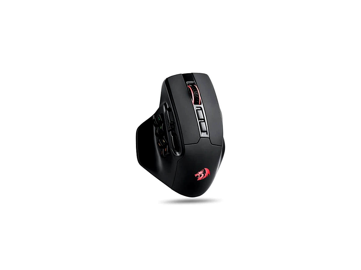 Mouse Gamer Redragon Aatrox Pro RGB Preto 15 Botões Programáveis para MMO PAW3395 26000 DPI M811RGB-PRO