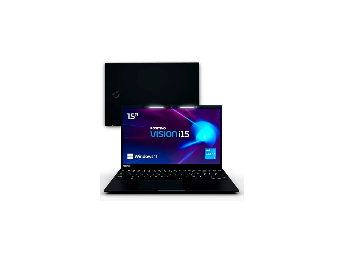 Notebook Positivo Vision i15 Lumina Bar i3-N300, 8GB 256GB SSD, Tela 15 polegadas Full HD Antirreflexo Windows 11 Home - Preto