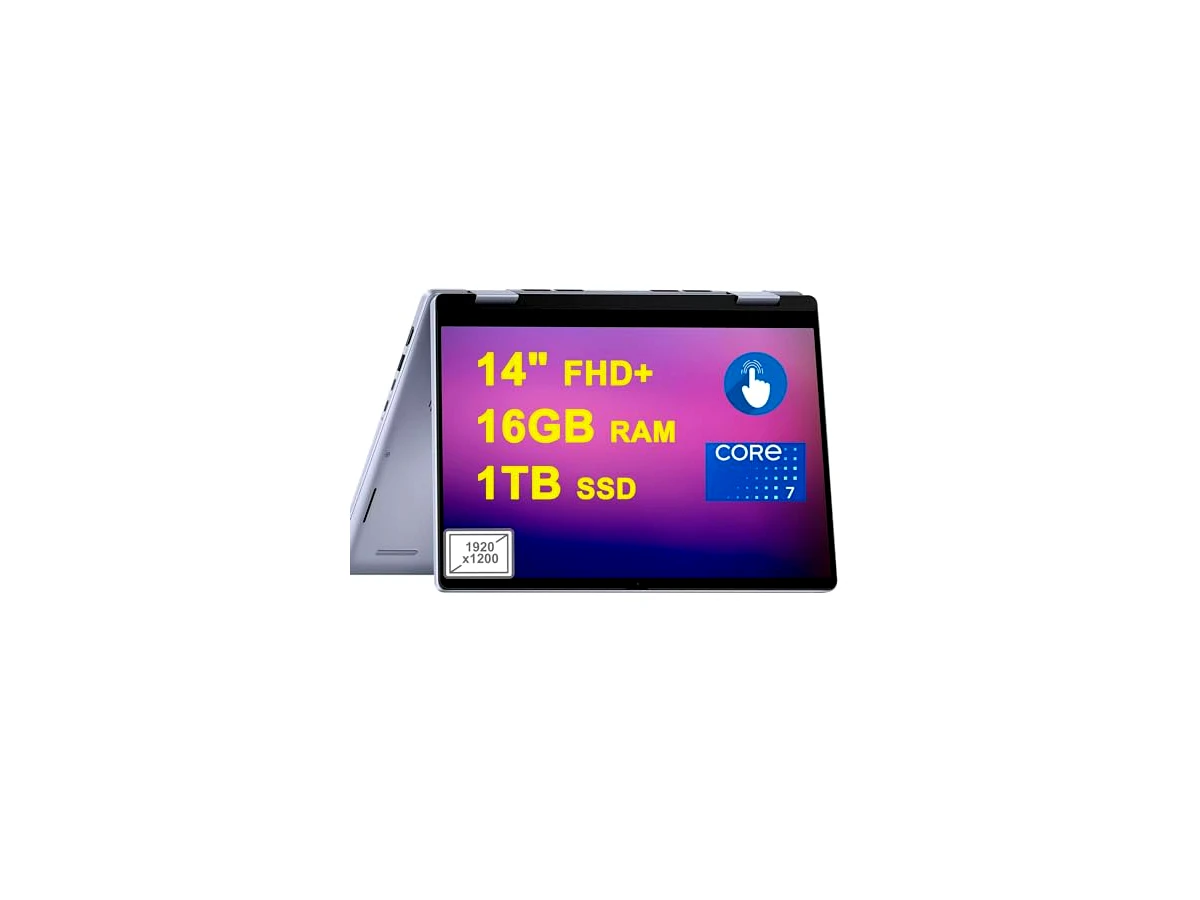 DELL Laptop Inspiron 14 7440 2 em 1 35.6 cm FHD+ tela sensível ao toque antirreflexo Intel 10-core 7 150U Processador 16GB RAM SSD 1TB Backlit FHD Câmera ExpressCharge MaxxAudio Pro Win11 Azul