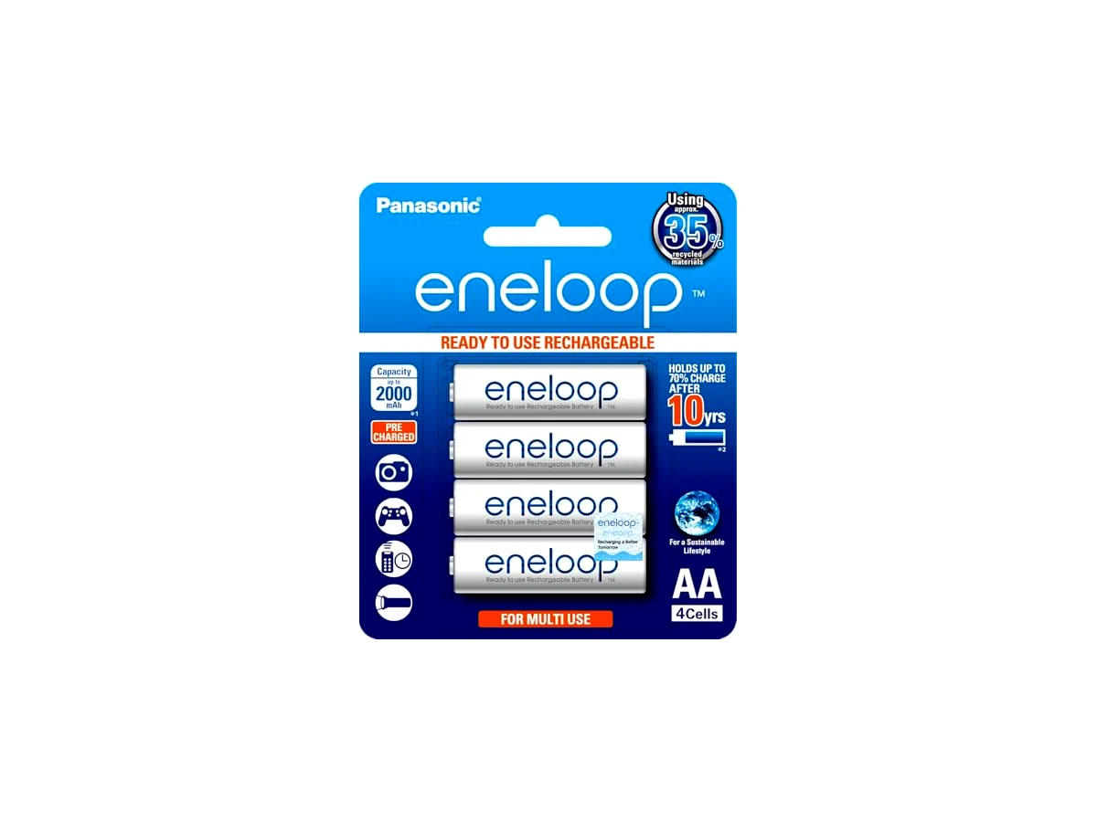 Pilhas Panasonic Eneloop 4x AA Recarregáveis 2000mah (BK-3MCCE/4BT)