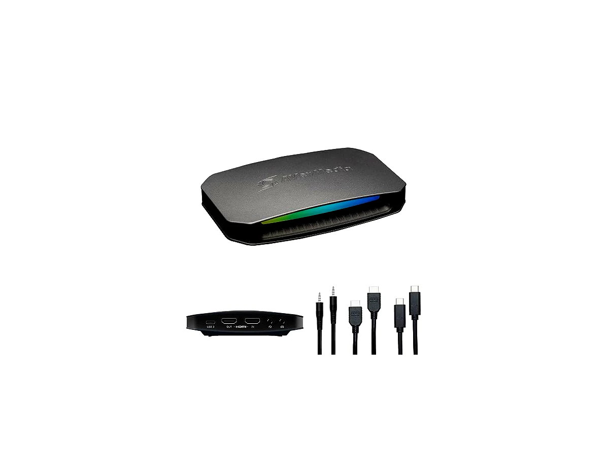 AVerMedia Placa de captura 4K60 com HDMI 2.1, baixa latência, 4K144/4K120 Passthrough, dispositivo de captura de jogos para PS5, PS5 Pro, Xbox, Switch, streaming on Twitch, OBS para Mac e PC, GC553G2