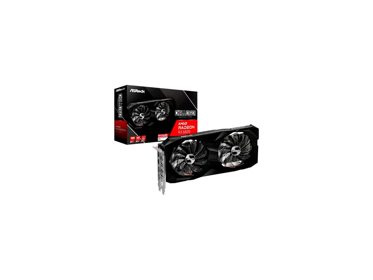 GPU ASROCK AMD RADEON RX 6600 CHALLENGER D 8G 128BITS (RX6600 CLD 8G) 90-GA2RZZ-00UANF
