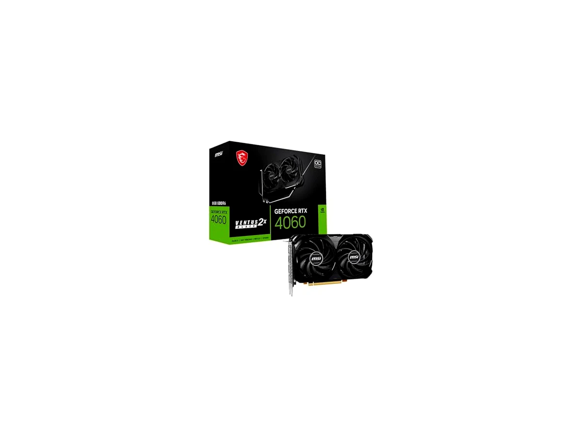 Placa de Video RTX 4060 8GB GDDR6 128Bits Ventus 2X Black OC MSI 912-V516-012