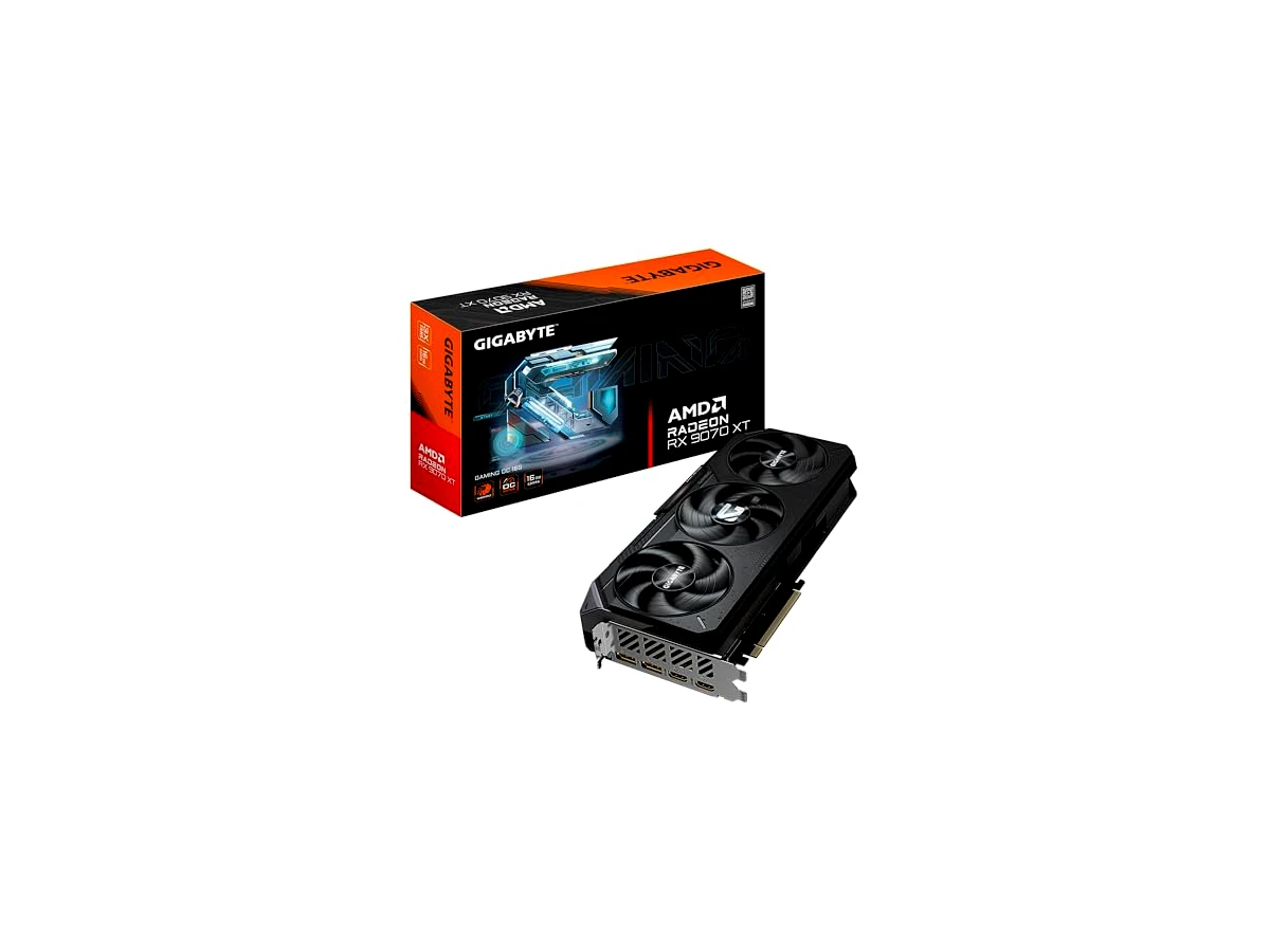 GIGABYTE Placa gráfica Gaming Radeon RX 9070 XT 16GB GDDR6 PCI Express 5.0 x16 GV-R9070XTGAMING OC-16GD