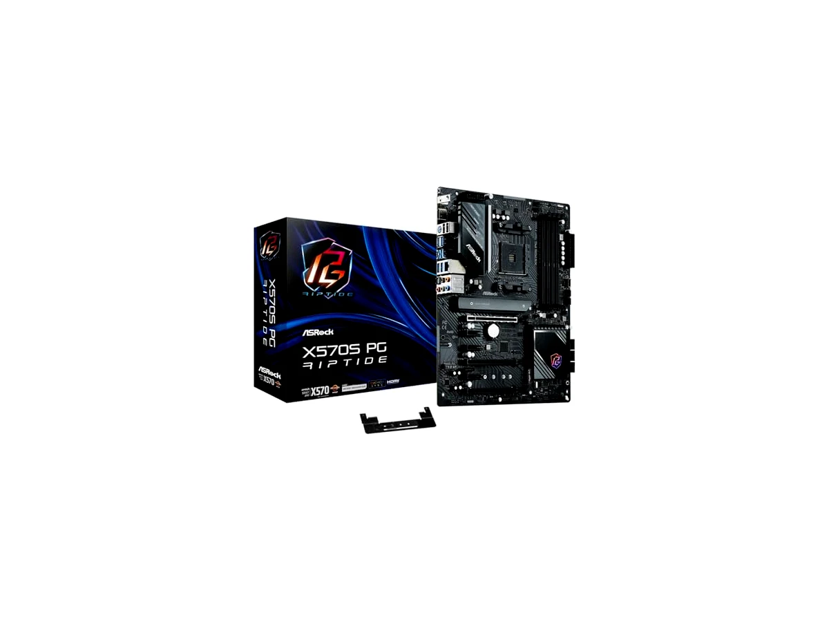 Asrock Placa mãe X570S PG Riptide AMD X570 AM4 Ryzen DDR4 5000+ (OC) MHz 128 GB ATX SATA3 6,0 Gb/s