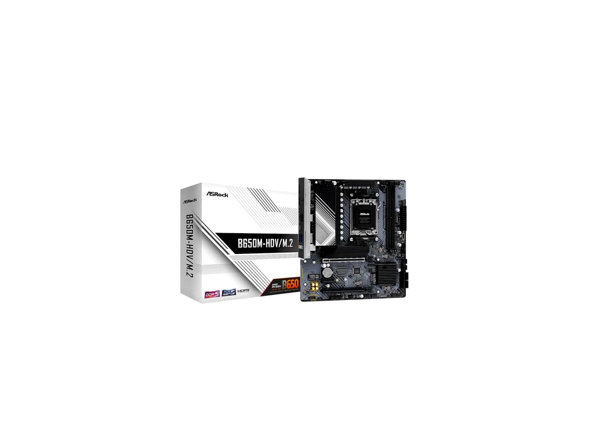 Placa Mãe ASRock B650M-HDV/M.2, Chipset B650, AMD AM5, mATX, DDR5