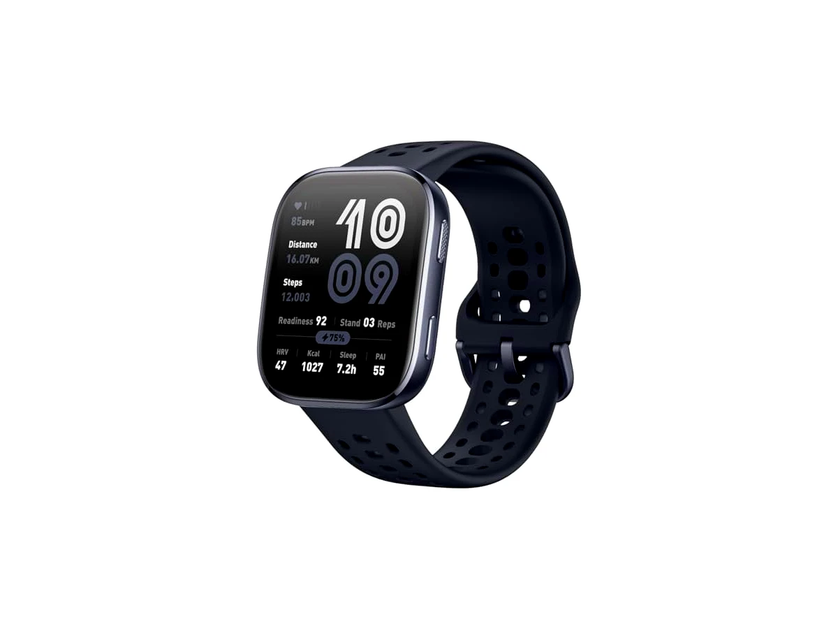 Amazfit Bip 6 smartwatch 46 mm, bateria de 14 dias, tela AMOLED de 1,97 polegadas, GPS e mapas gratuitos, mais de 140 modos de exercício, 5 ATM resistente à água (Bip 6 Black)