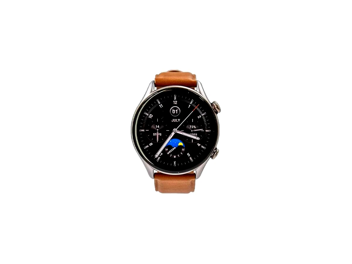 Amazfit GTR 4 New smartwatch de 46 mm, tela AMOLED de 1,45 polegadas para homens, 5 ATM impermeável, Alexa, chamadas e mensagens Bluetooth, GPS e 150 modos de esportes (gtr 4 new Brown Leather)