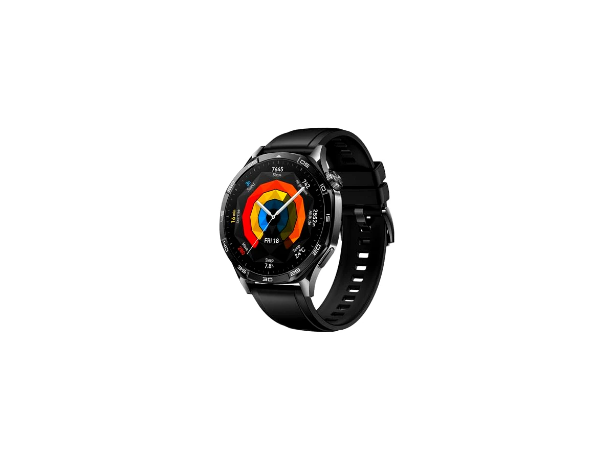 Smartwatch, HUAWEI WATCH GT 5 46mm, Nova Experiência de Corrida e Ciclismo, Sharp-Edged Design, Até 2 Semanas de Bateria, Compatível com iOS e Android, Sistema GPS Integrado, Preto