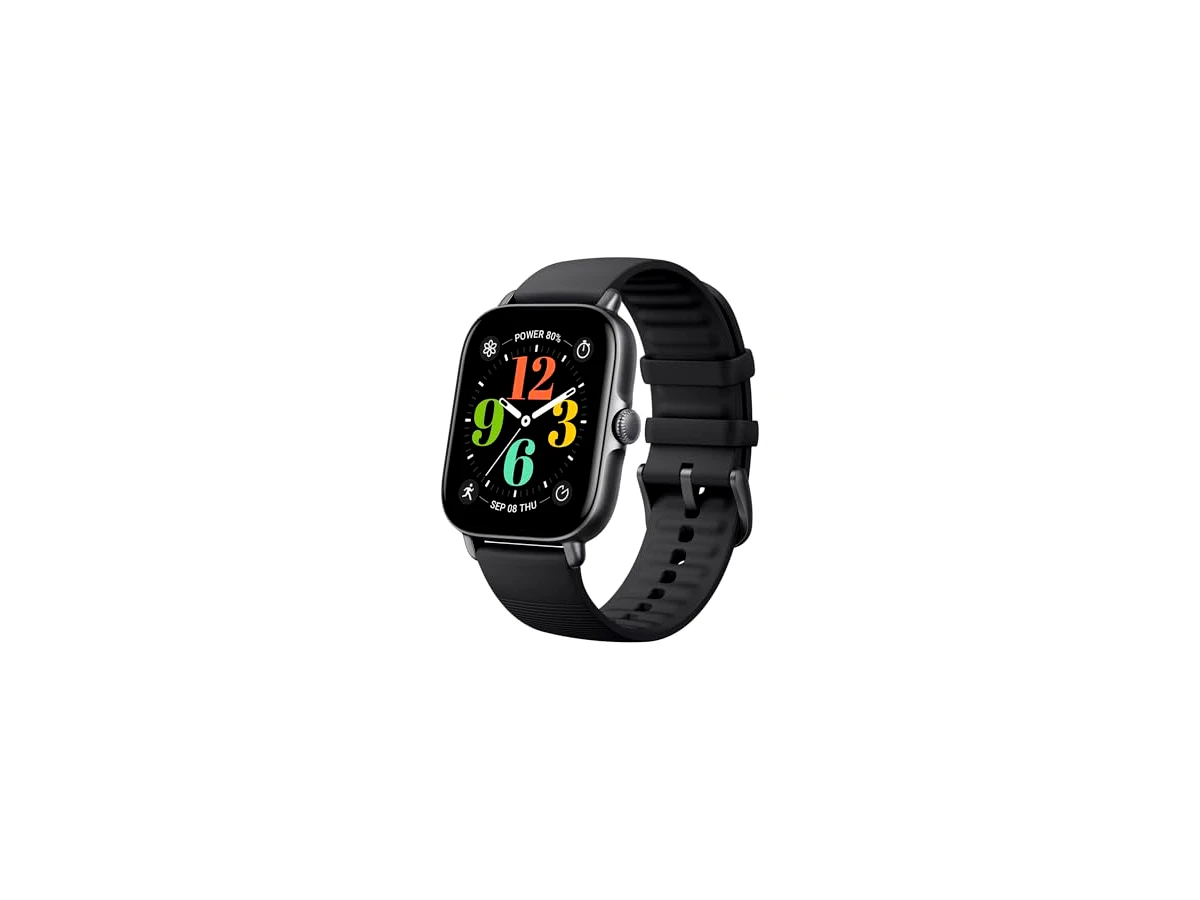 Amazfit GTS 4 Mini New relógio inteligente Zepp Aura, 1,75 polegadas, GPS, Alexa 5 ATM embutido, relógio esportivo com mais de 150 modos de esportes (Black)