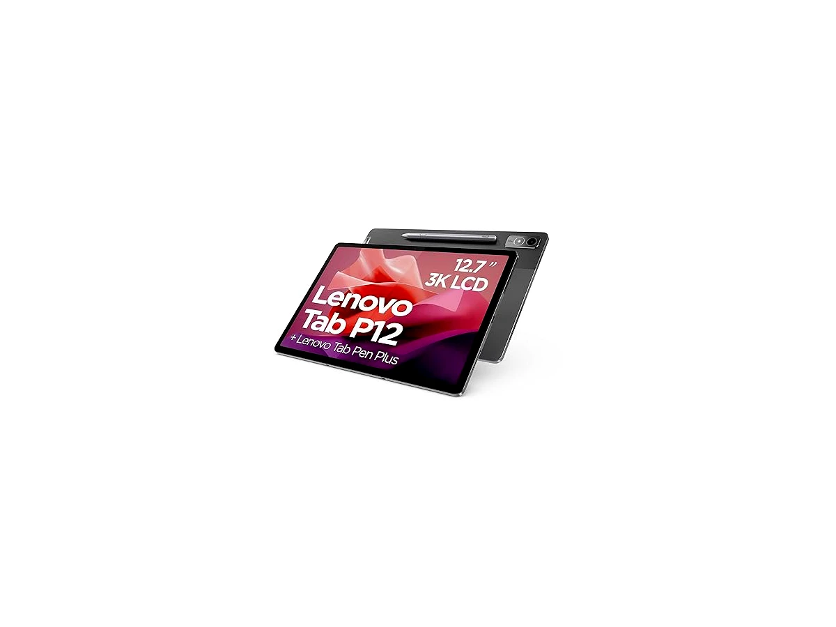 Lenovo Tablet Android Tab P12 | 30.5 cm 3K | 128 GB | Lenovo Tab Pen Plus | WiFi 6 | 8 GB de RAM | Cinza tempestade | Projetado para entretenimento portátil