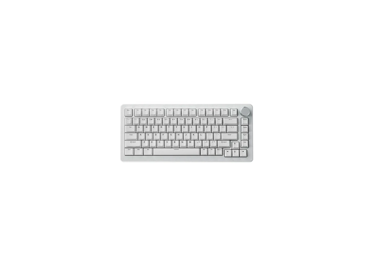 DrunkDeer Teclado mecânico para jogos A75 Pro com acionamento rápido, interruptor magnético silencioso, perfil cereja RGB 75% 82 teclas ANSI com fio, branco