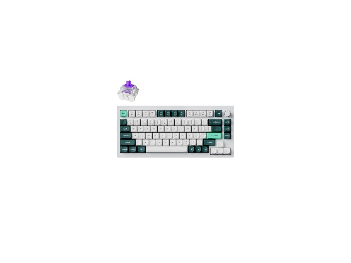 Keychron Q1 HE QMK Teclado mecânico personalizado sem fio com gatilho rápido, 2,4 GHz/Bluetooth/com fio, 75% de troca a quente, programável, RGB Gateron, interruptores magnéticos de trilho duplo para