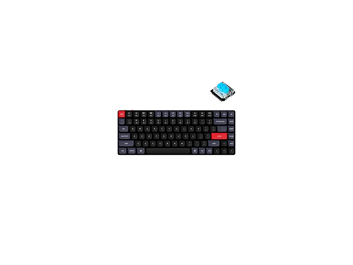 Keychron K3 Pro Wireless Custom Mechanical Keyboard, 75% Layout QMK/VIA Programmable Bluetooth/Wired White Backlight Ultra-Slim with Gateron Low-Profile Blue Switch Compatible with Mac Windows Linux