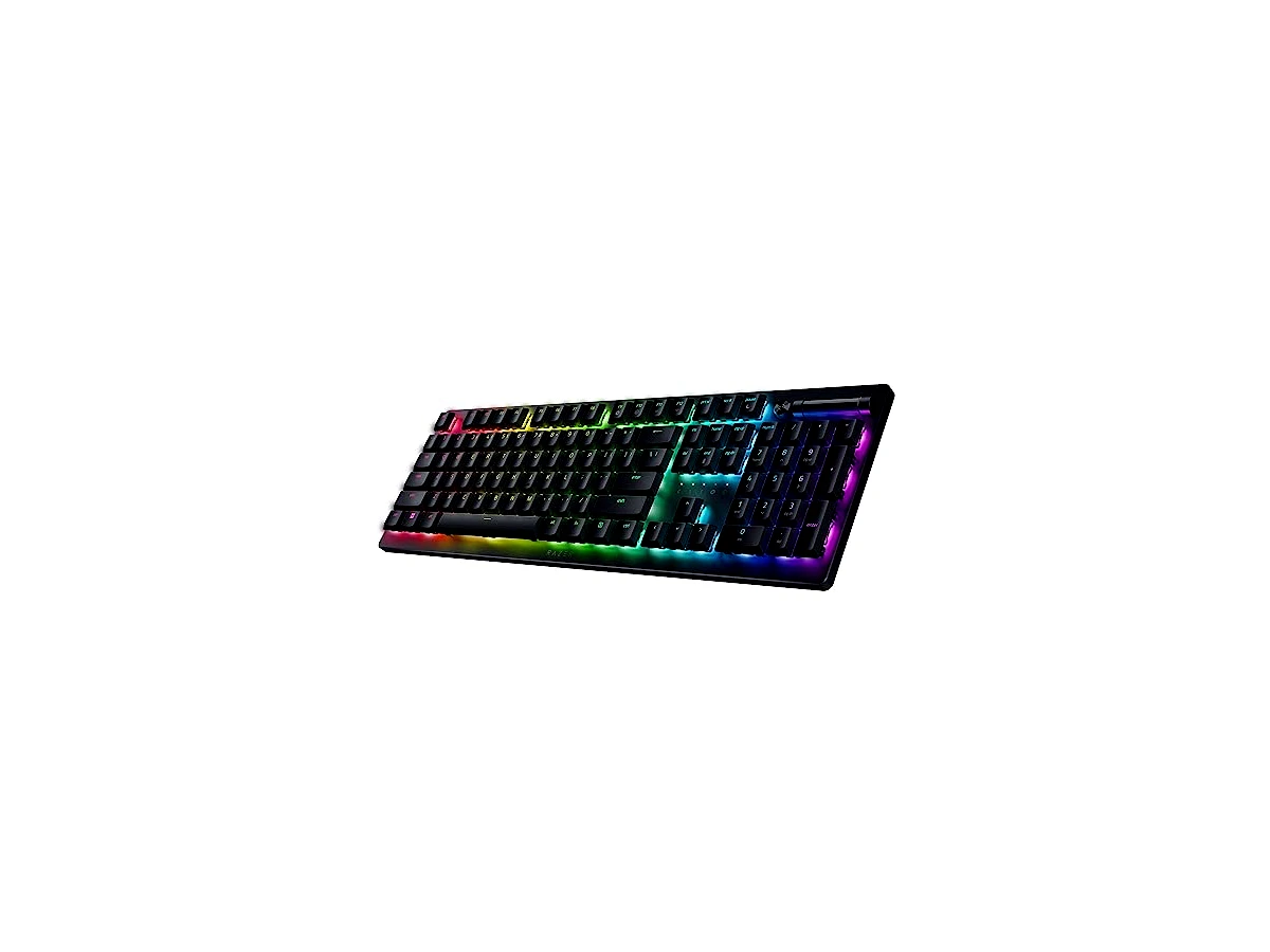 Razer- Teclado sem fio para jogos DeathStalker V2 Pro: Interruptores ópticos de baixo perfil Linear Red - HyperSpeed Wireless e Bluetooth - Chroma RGB - Até 200 Hr Ba